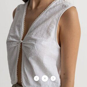 Rhythm White Pearl Vest sz 10 BRAND NEW WITH TAGS